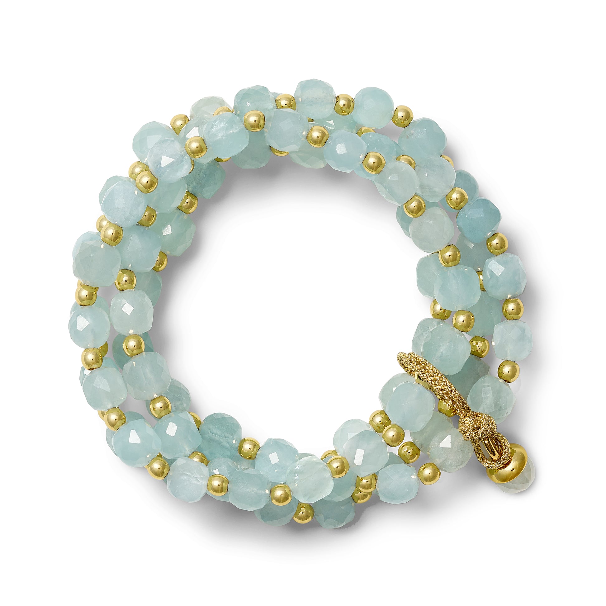 Aqua Cubes + Gold Sally Stack