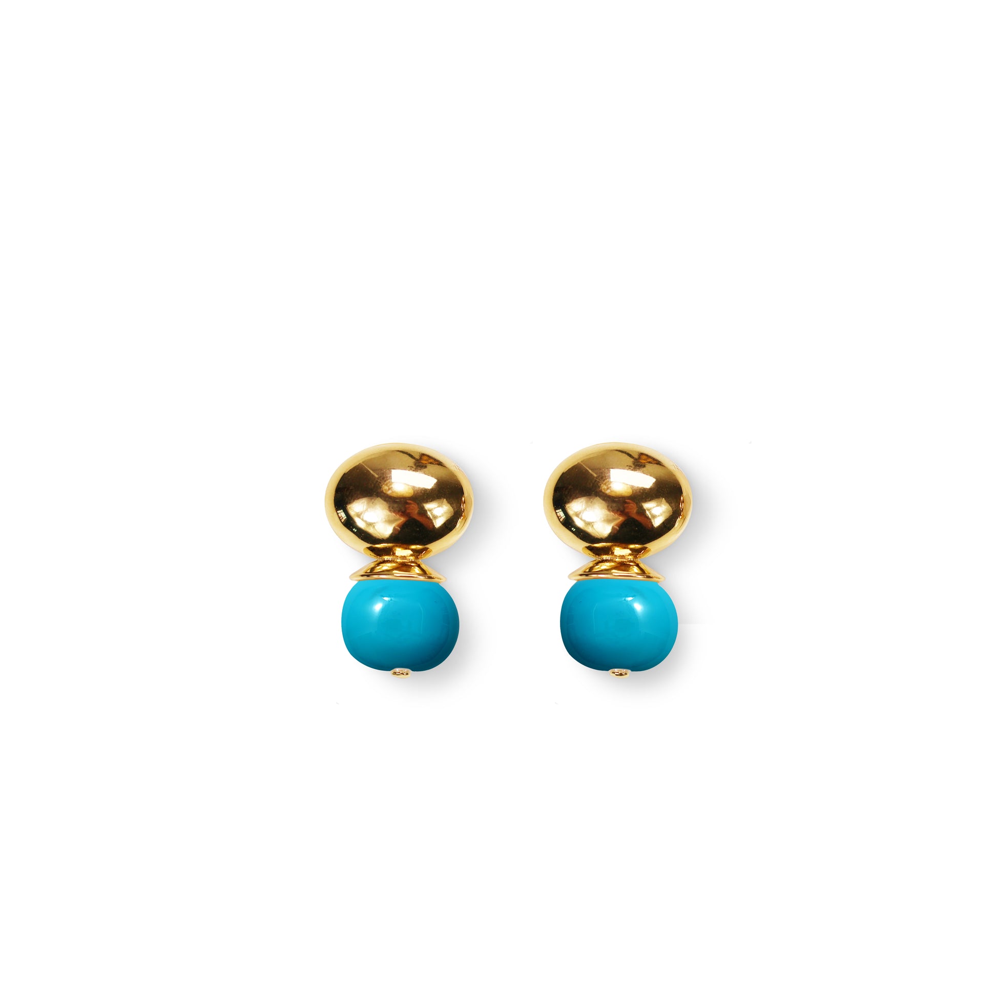 Baby Pebble Orb Earring  Turquoise
