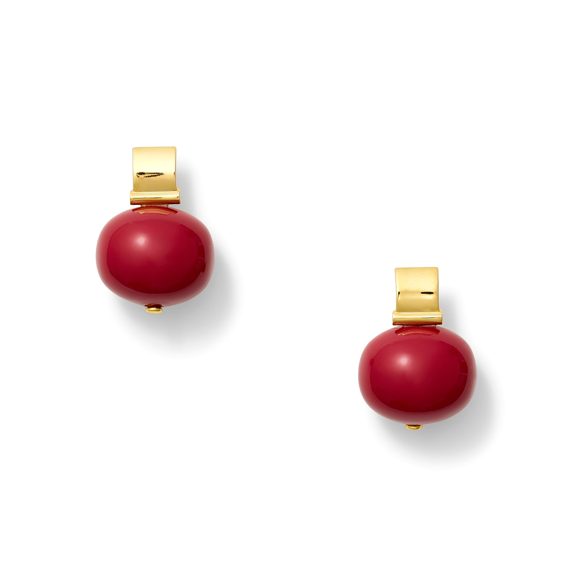 Claret Pebble Pearl Post Earring