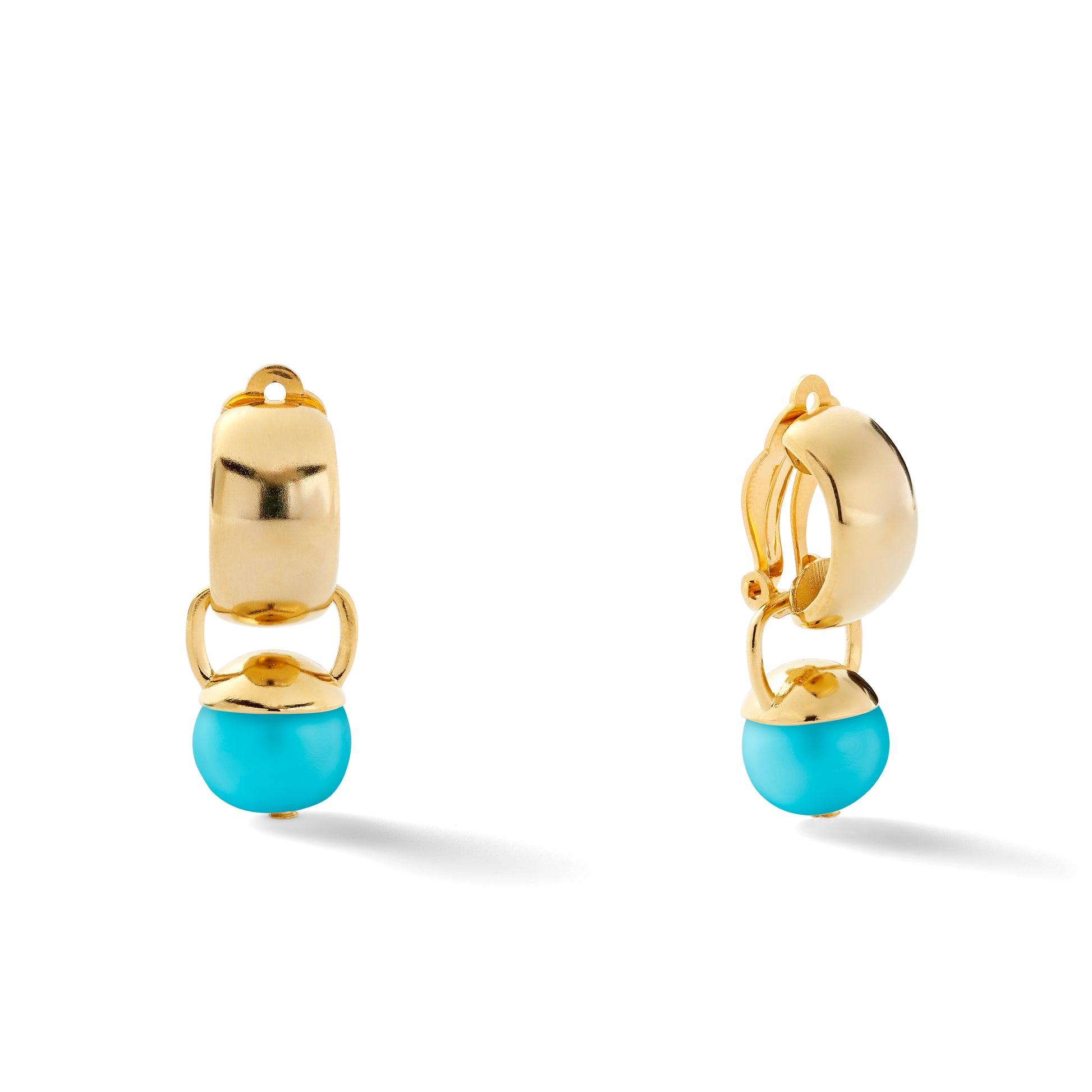 Sleek Sculpted Pebble Clip Earrings