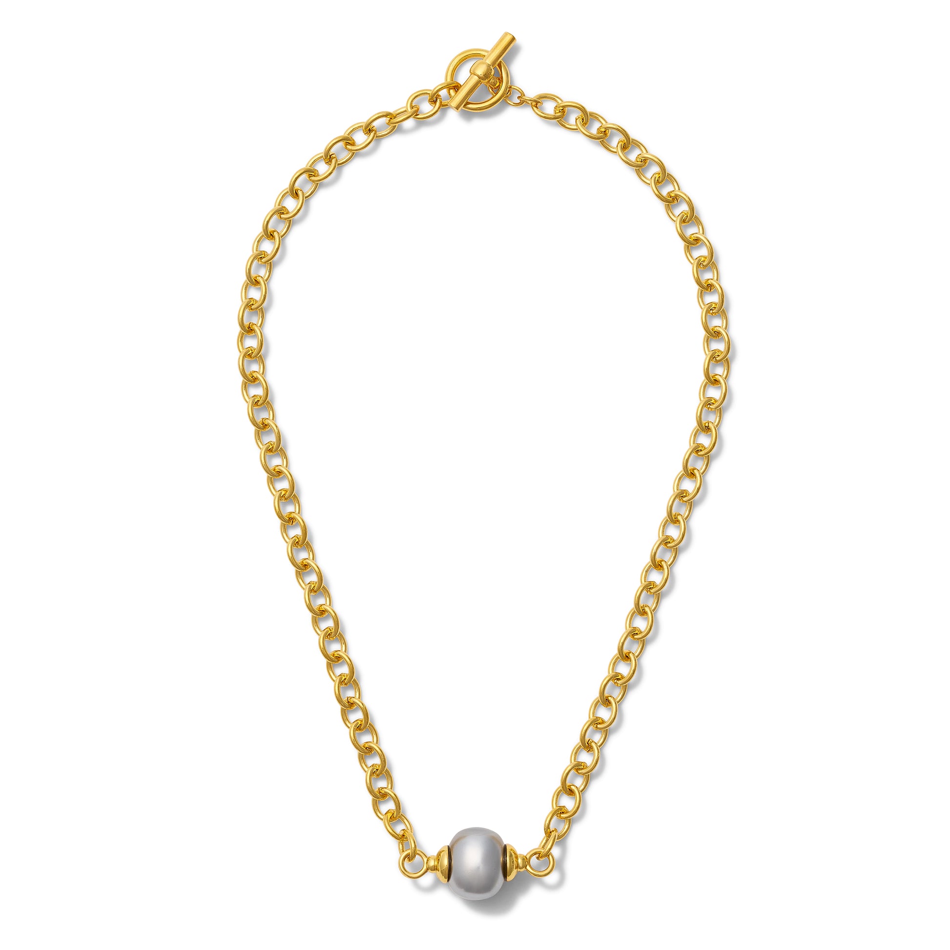 Grey Essential Pebble Pearl Necklace