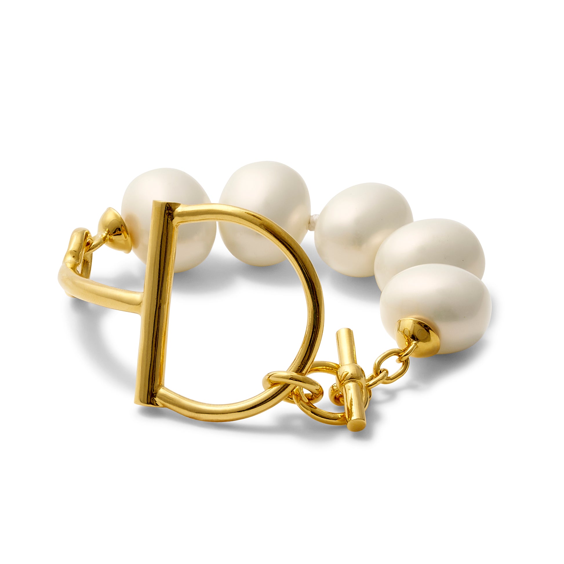 Horse Bit + Pebble Pearl Bracelet