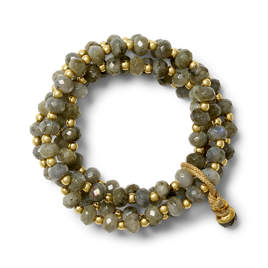 Labradorite + Gold Sally Stack Set