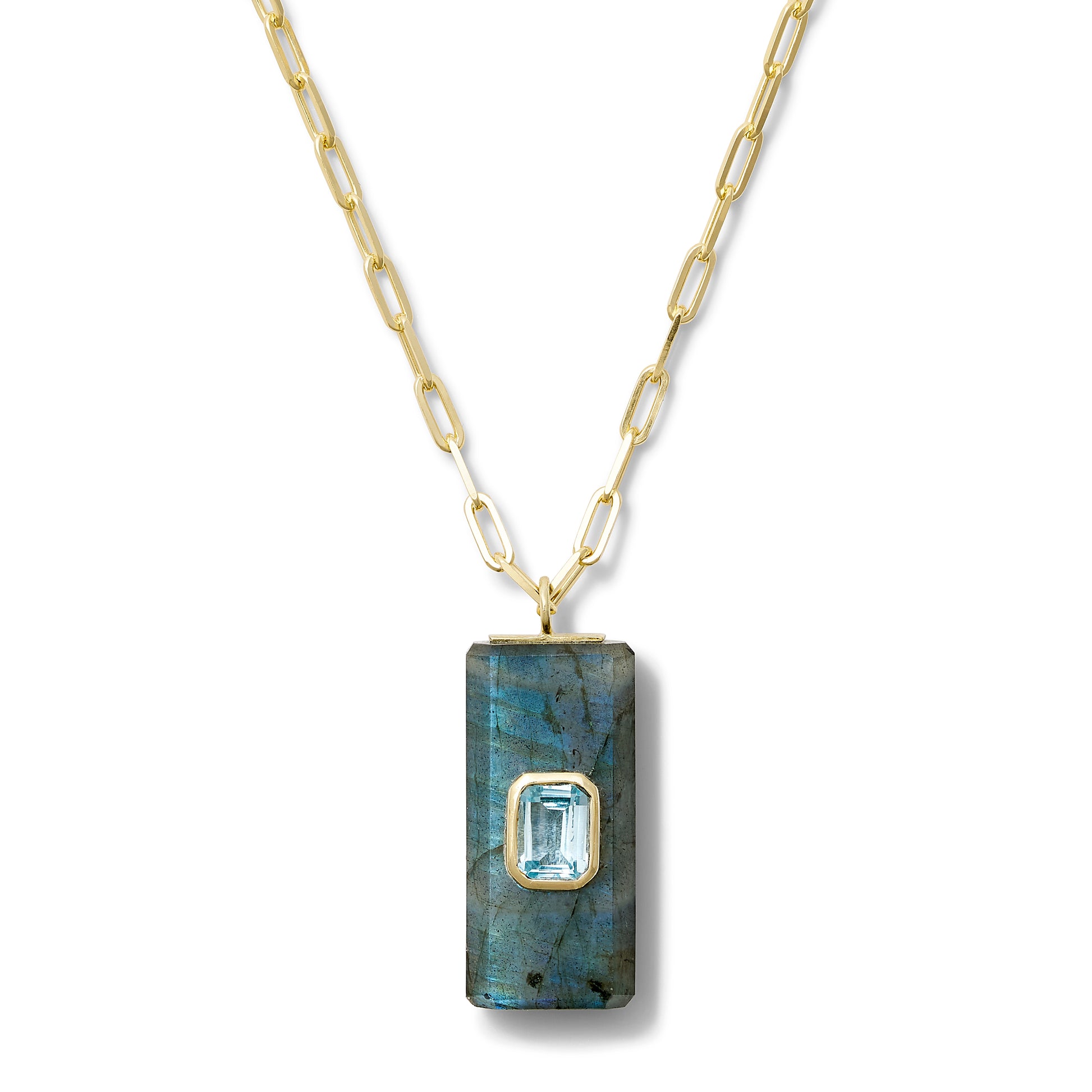 Labradorite + Blue Topaz Lumiere Pendant