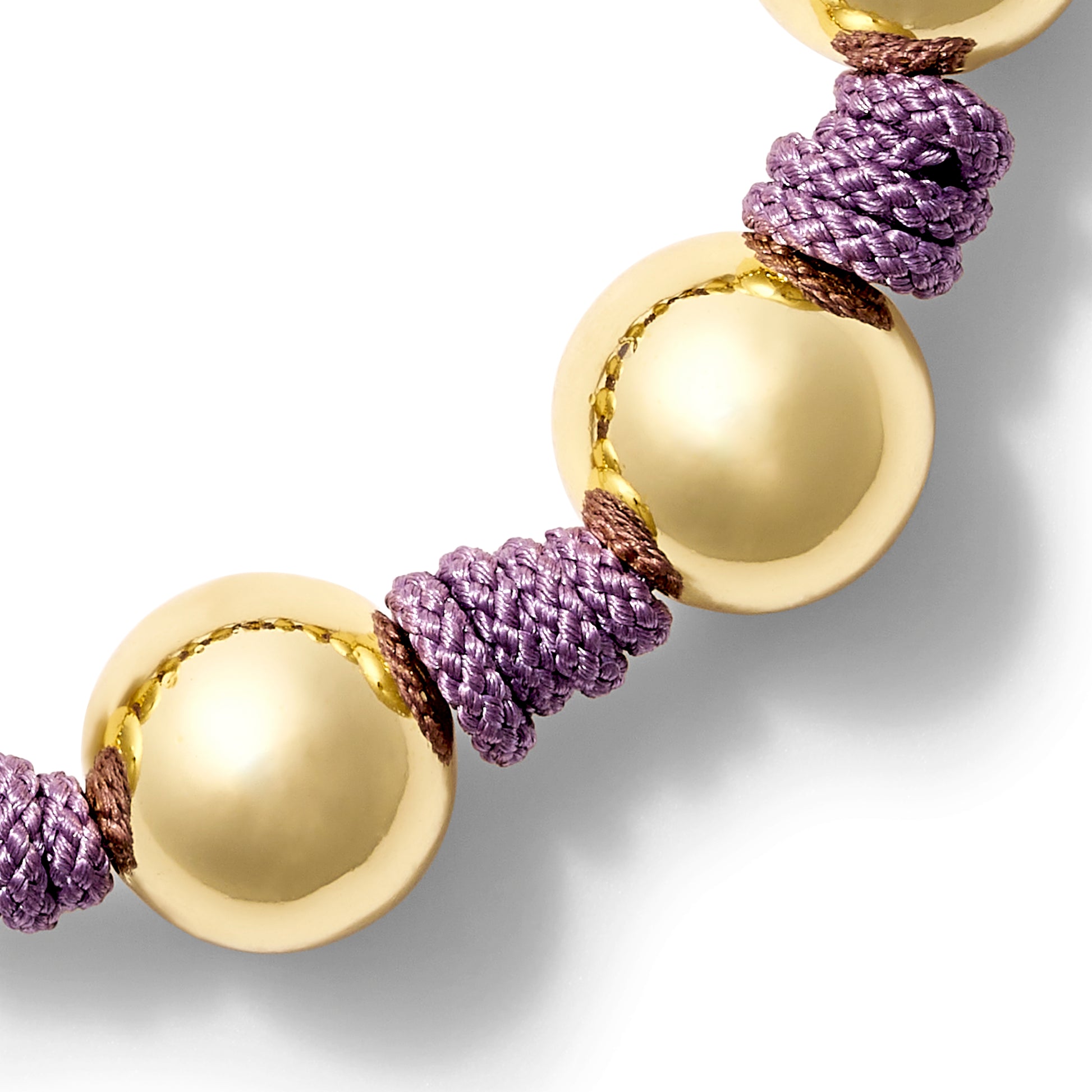 The Gold Ball + Pearl Knotting Bracelet