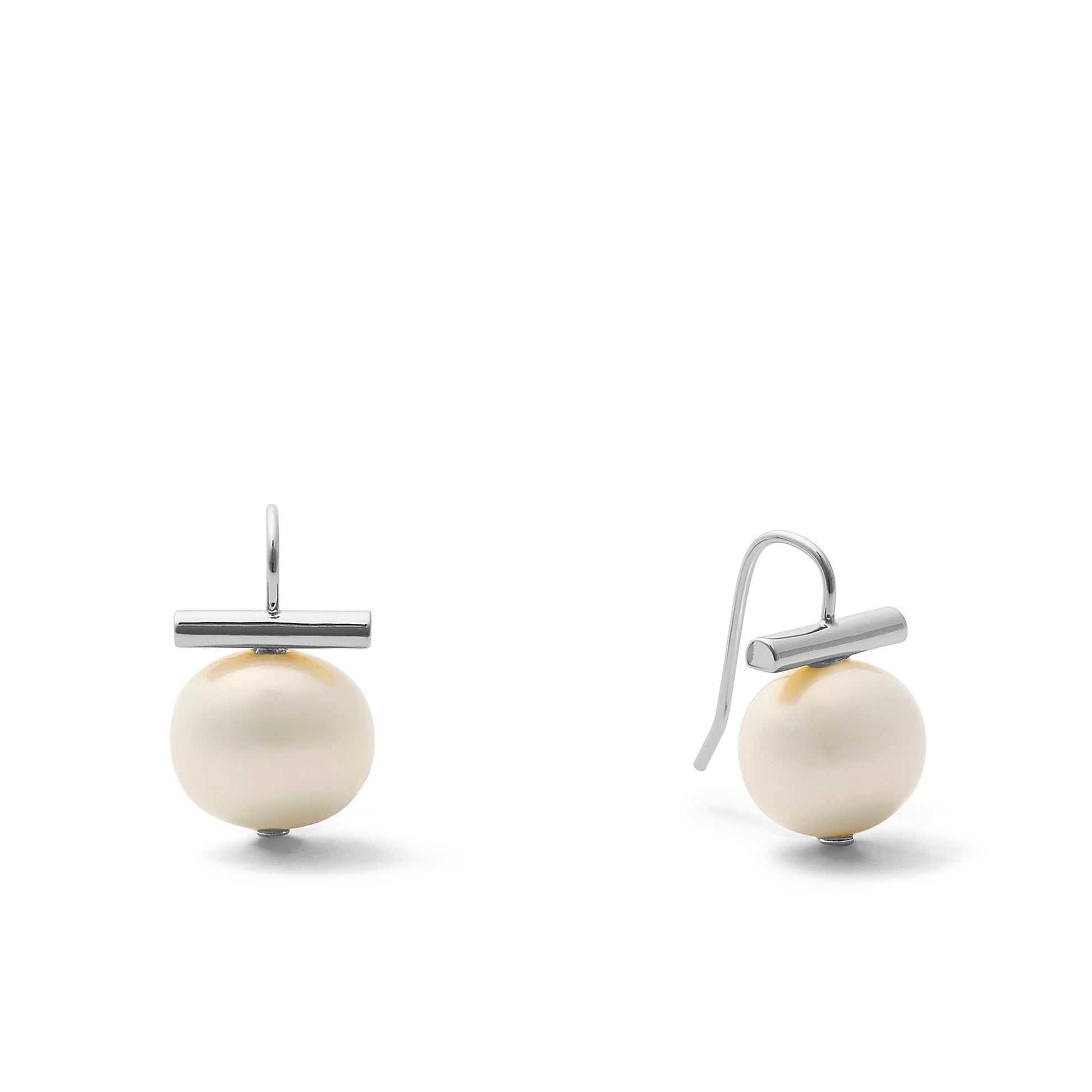 Classic Forever Fave Pebble Pearl Earrings ~ Medium Sterling Silver