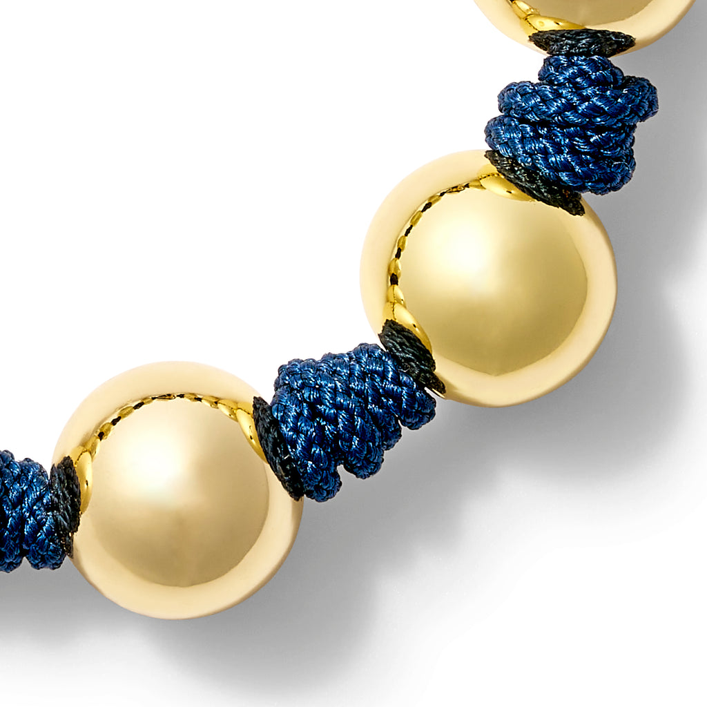 The Gold Ball + Pearl Knotting Bracelet