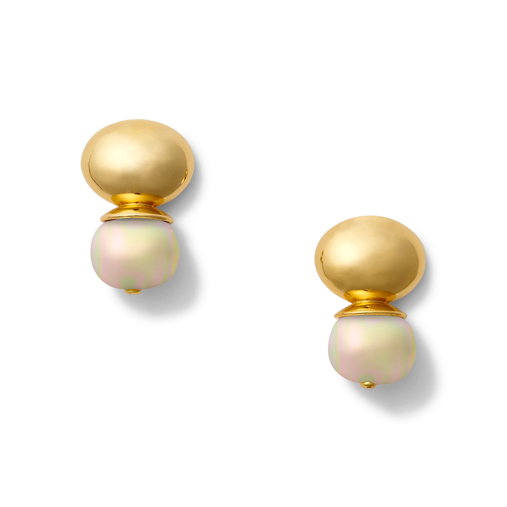 Pebble Pearl Orb Earring