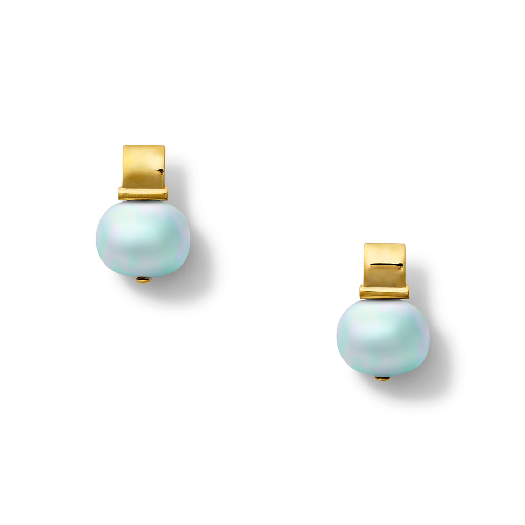 The Forever Fave Pebble Pearl Smooth Post Earring