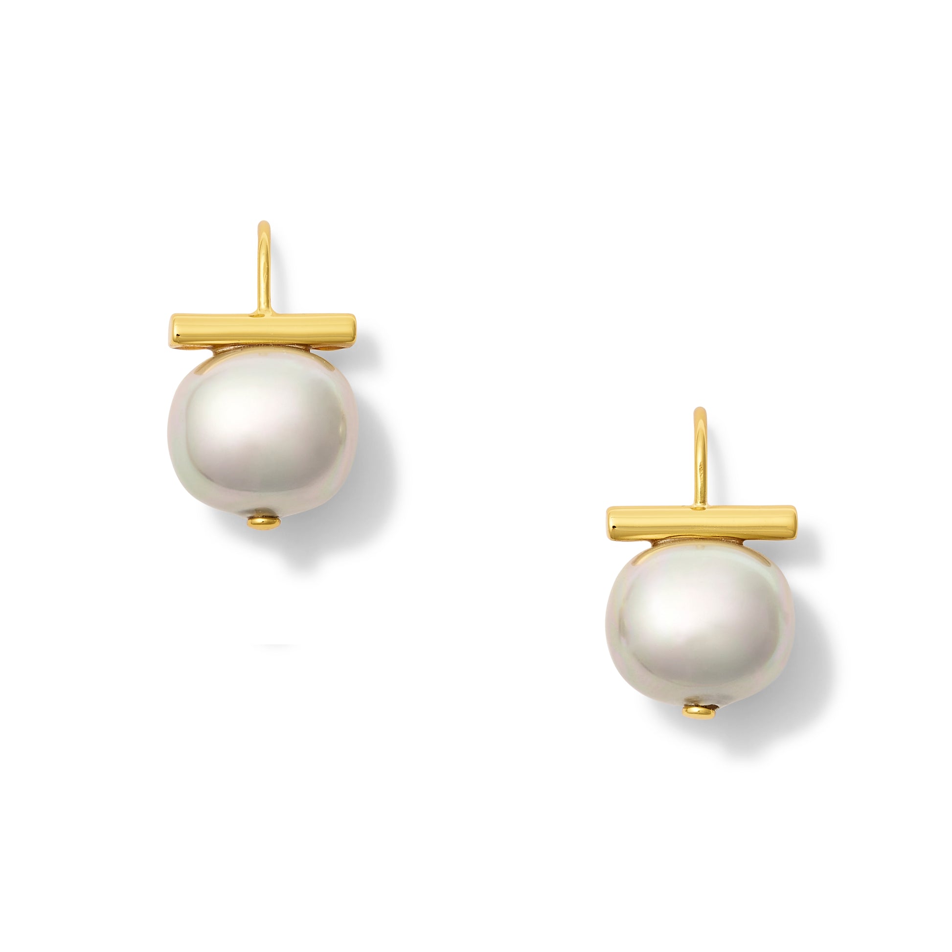 Cloud + Gold Forever Fave Pebble Pearl Earrings