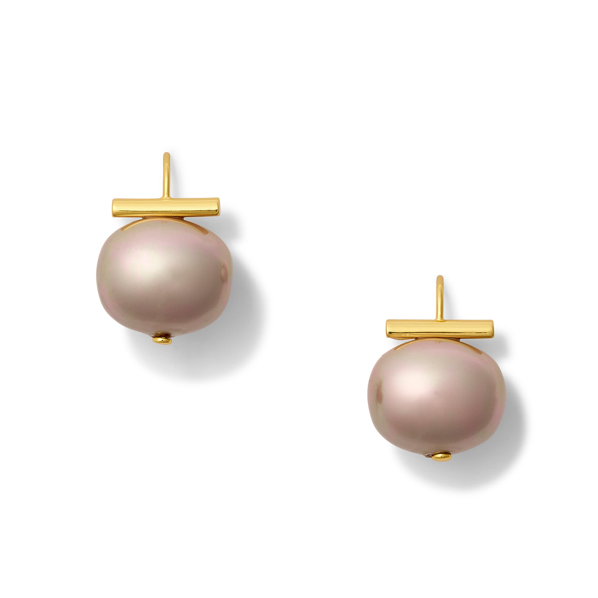 Statement Making Lilac Pebble Pearl Earring (Large)