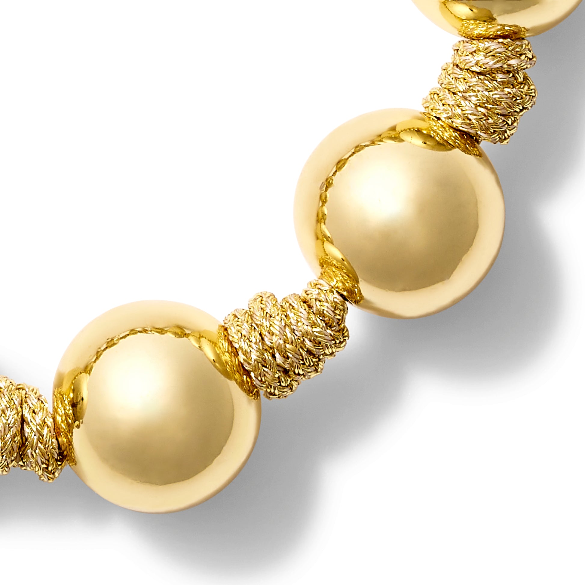 The Gold Ball + Pearl Knotting Bracelet