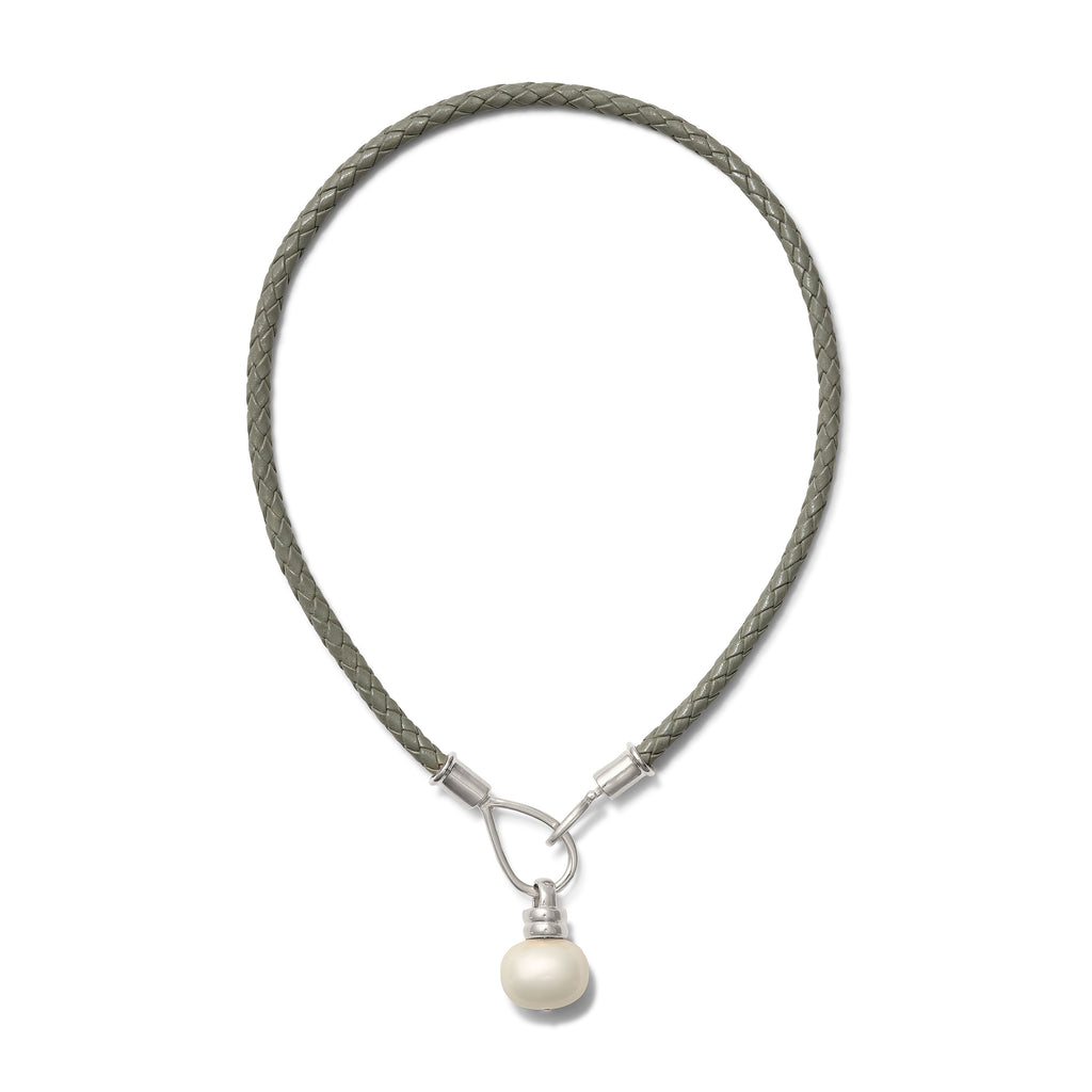 Sterling Lasso Pearl Coal Leather