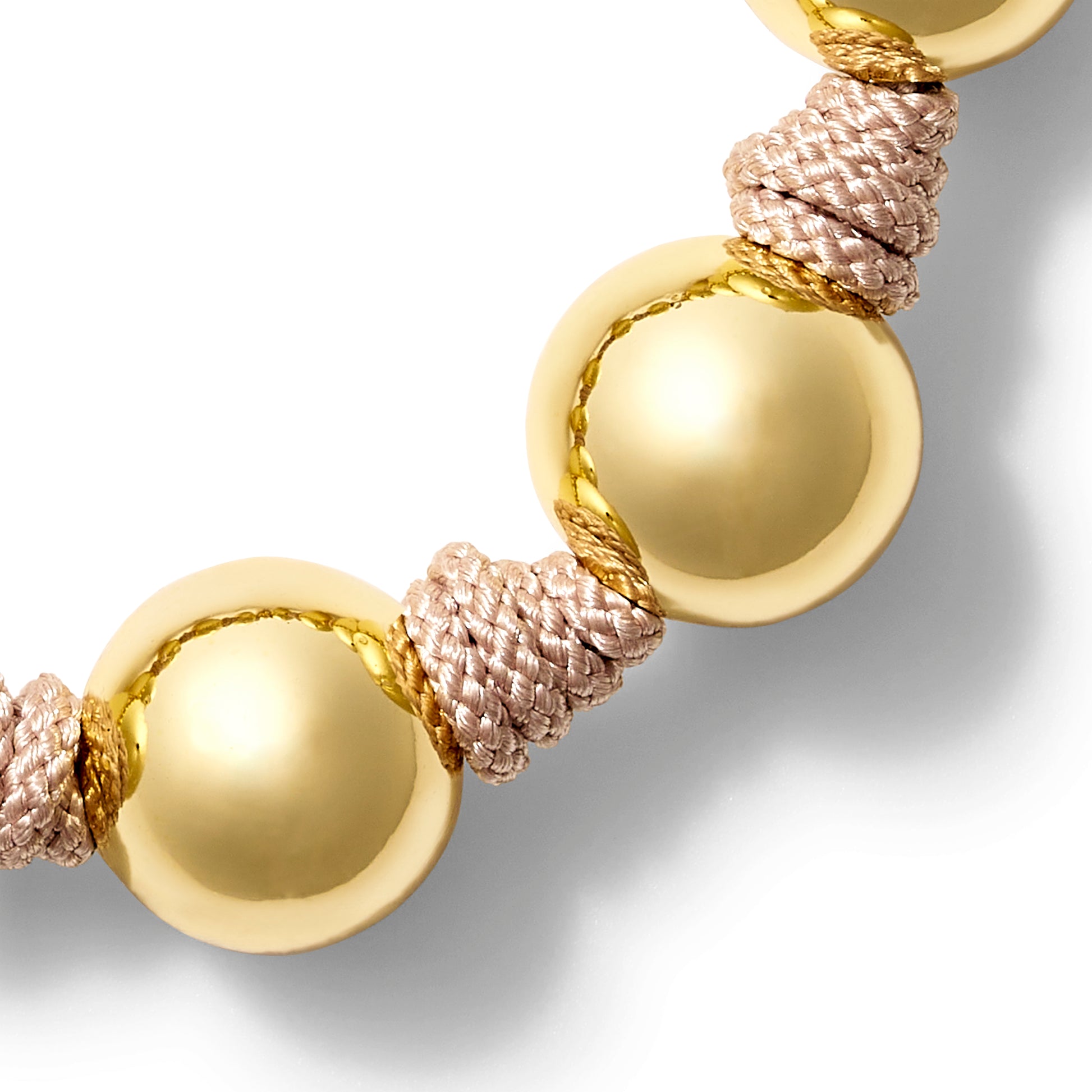 The Gold Ball + Pearl Knotting Bracelet