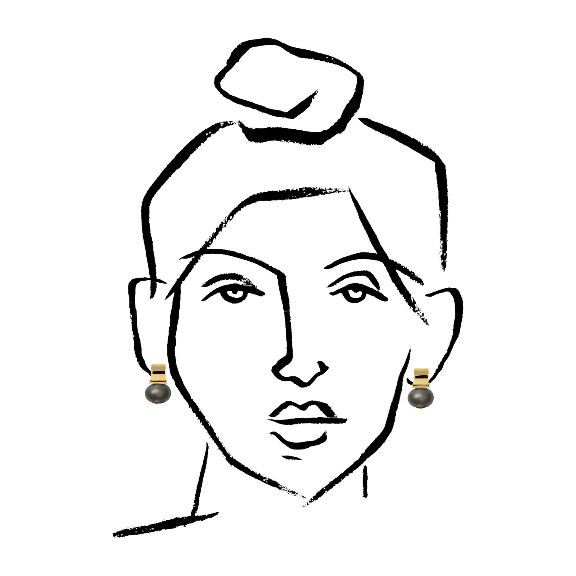 Smooth + Classic Pebble Pearl Posts Medium