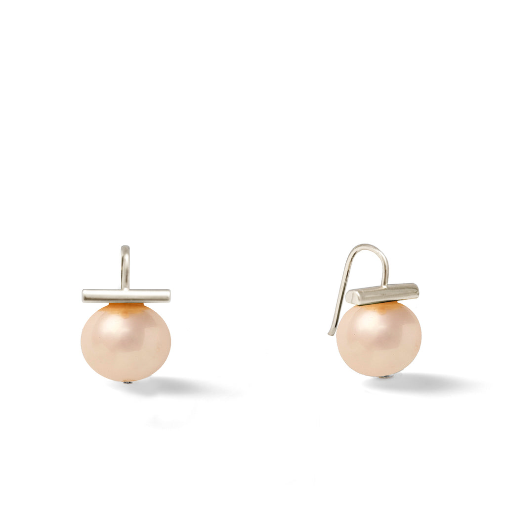 Classic Forever Fave Pebble Pearl Earrings ~ Medium Sterling Silver