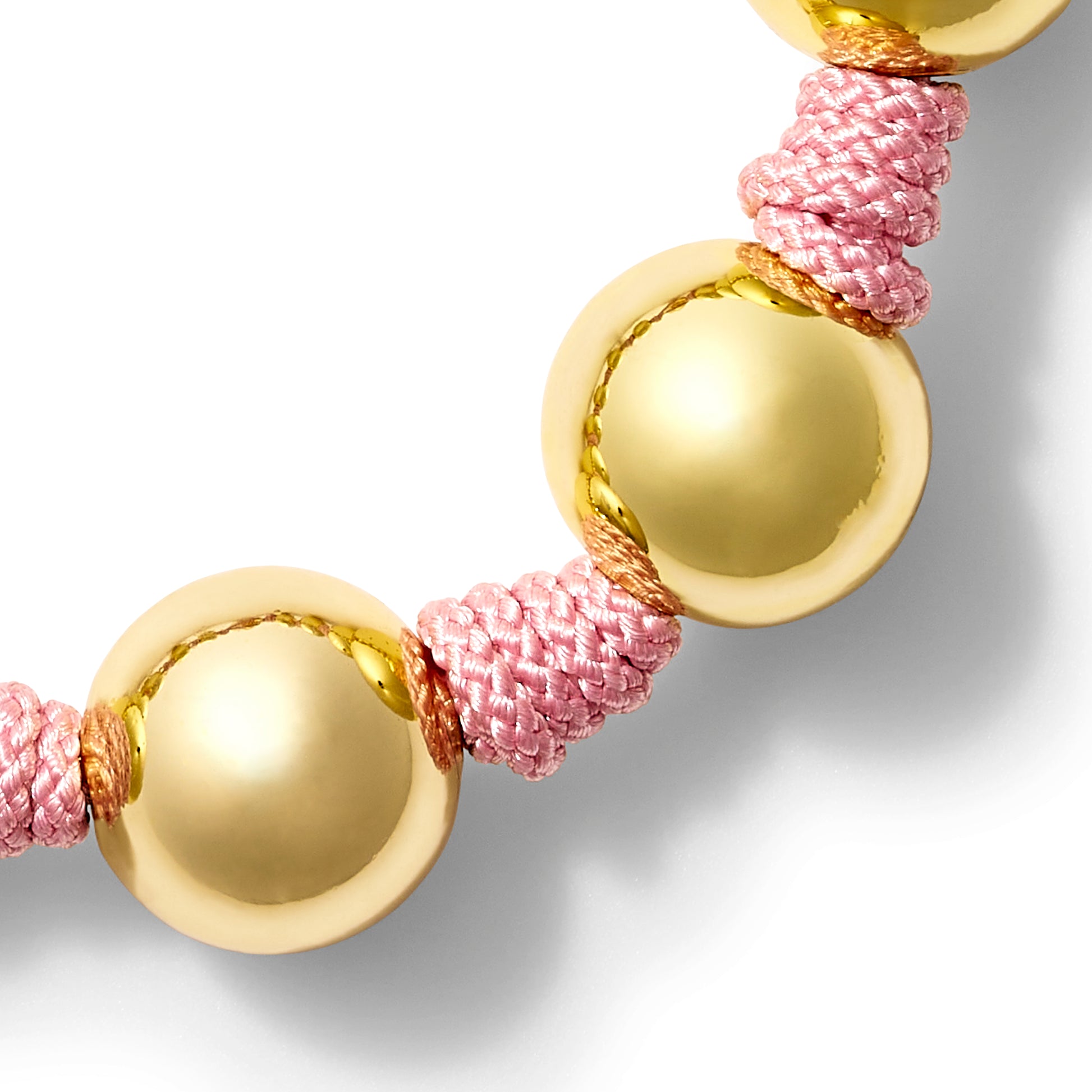 The Gold Ball + Pearl Knotting Bracelet