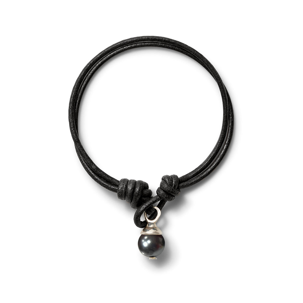 Teeny Sterling + Black Leather Trio