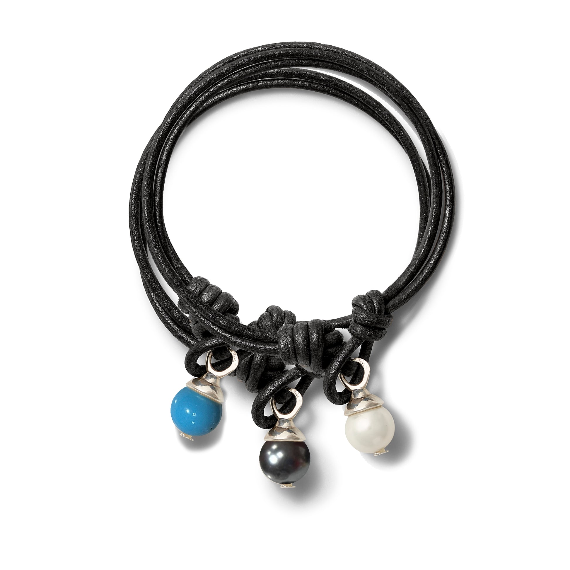 Teeny Sterling + Black Leather Trio