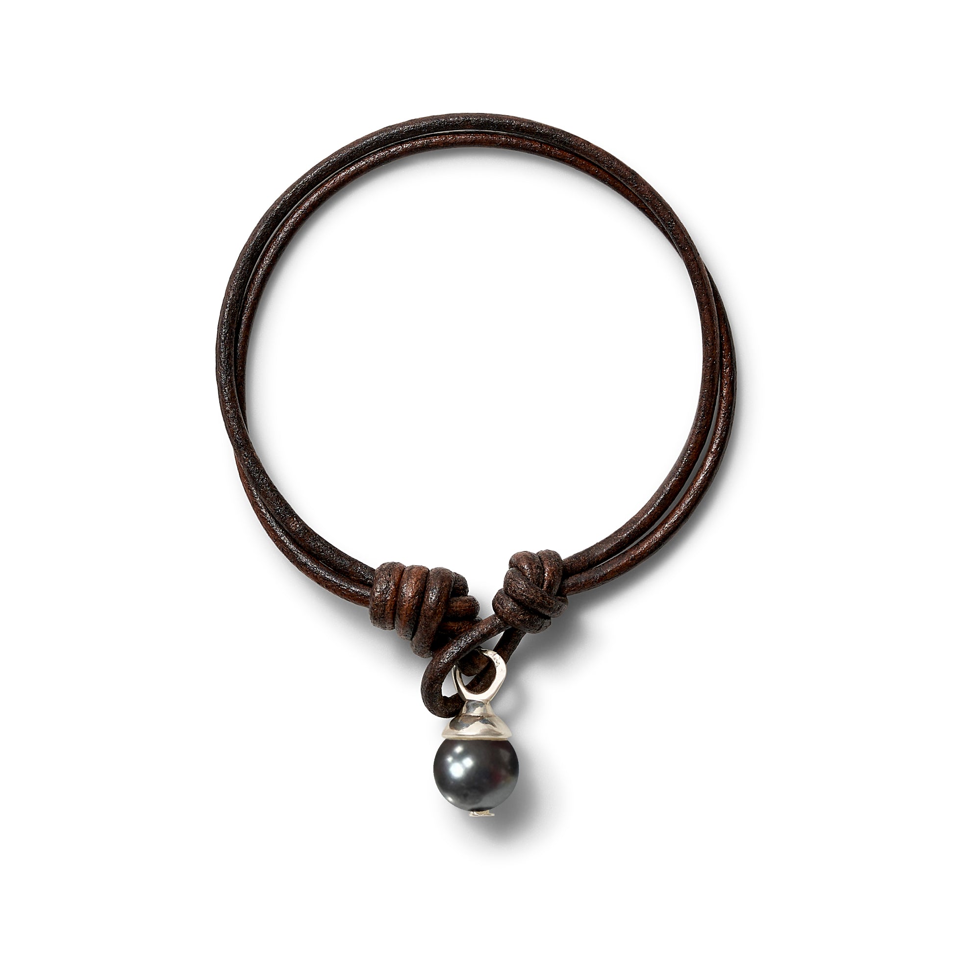 Teeny Sterling + Brown Leather Trio