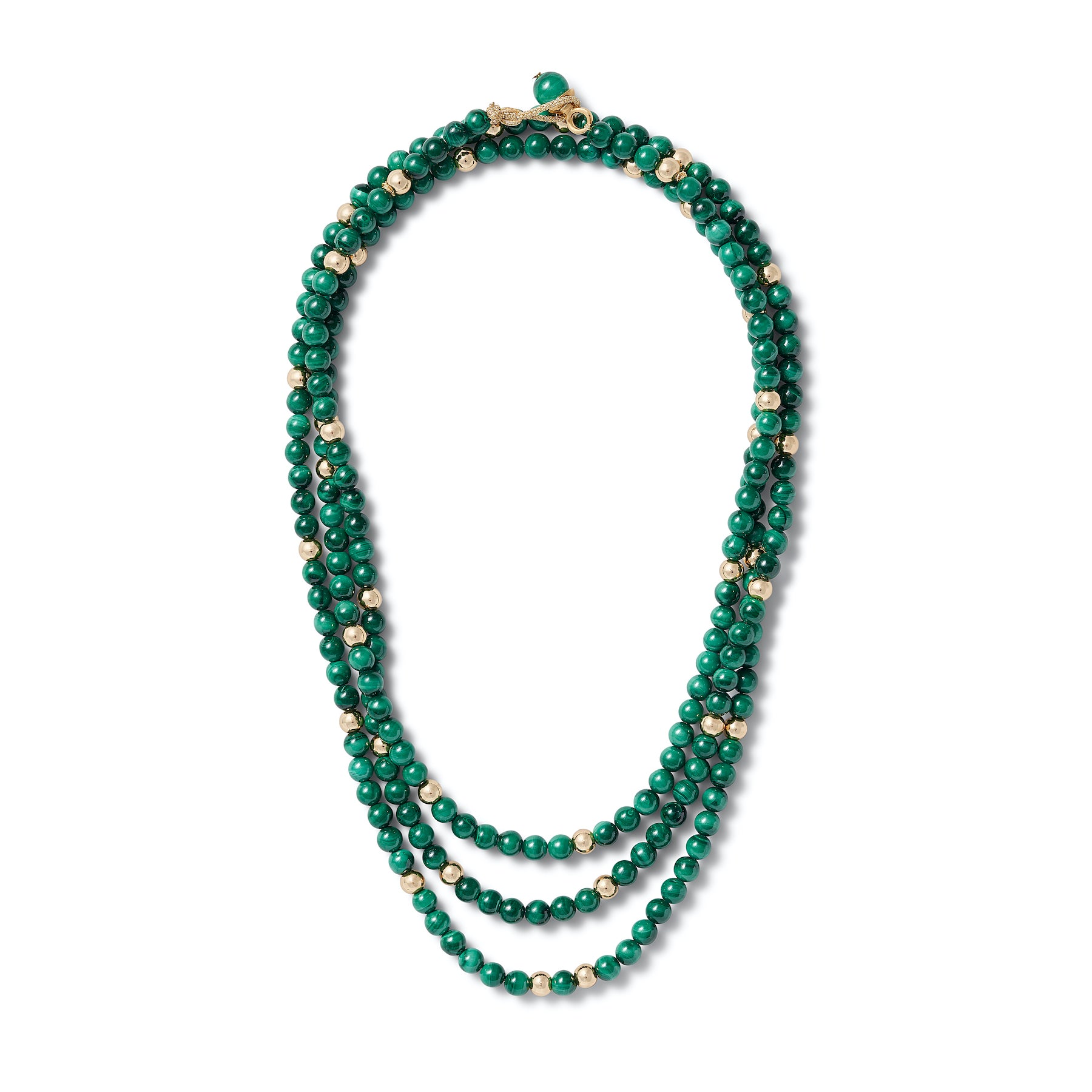 Malachite + Gold Layering Necklace